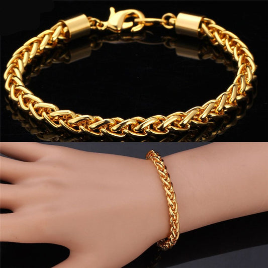 Wheat Link Wrist Bracelet