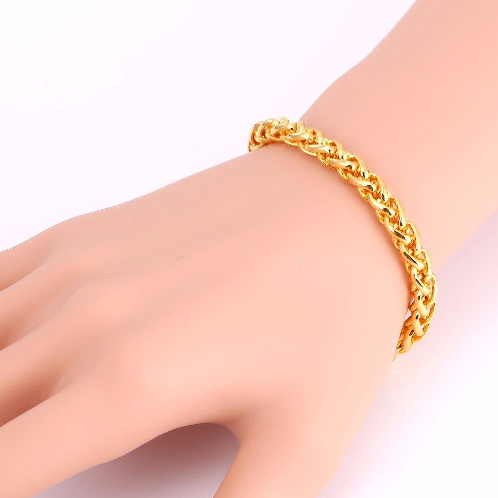 Wheat Link Wrist Bracelet