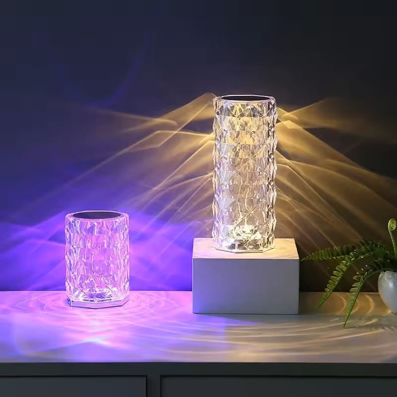 Crystal Lamp, Rose Diamond Table Lamp