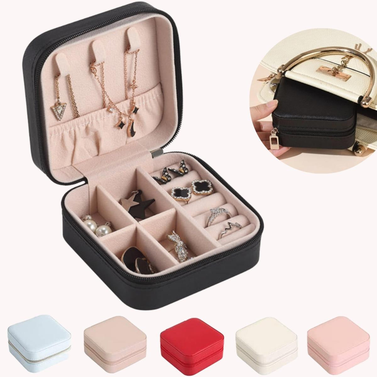 Jewellery Organizer Box with Zipper