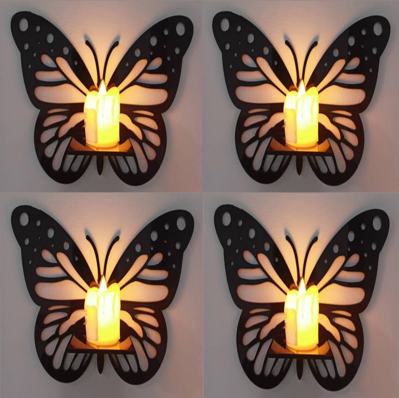 3 Decorative Butterfly Wall Shelf,