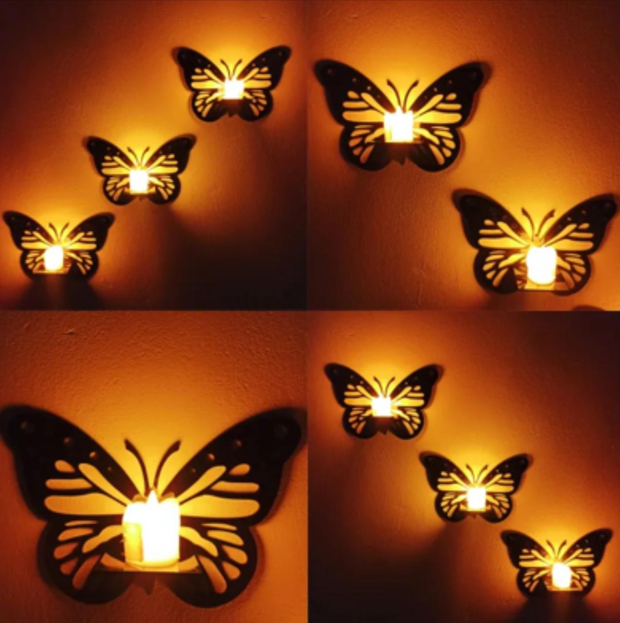 3 Decorative Butterfly Wall Shelf,